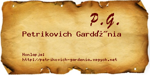 Petrikovich Gardénia névjegykártya